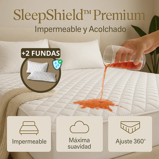 Cubrecolchón Protector + 2 Fundas de Almohada
