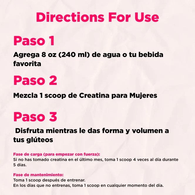 CREATINA MONOHIDRATADA PARA MUJERES +35 🌸💪