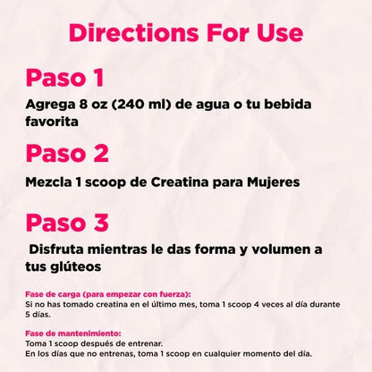CREATINA MONOHIDRATADA PARA MUJERES +35 🌸💪