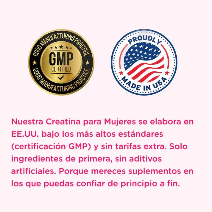 CREATINA MONOHIDRATADA PARA MUJERES +35 🌸💪